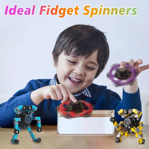 Miniatura 2 de Gokeey Regalos de Calcetín Navideño para Nietos Fidget Spinners Transformables para Niños y Adultos Alivio del Estrés Juguetes Sensoriales Fidget