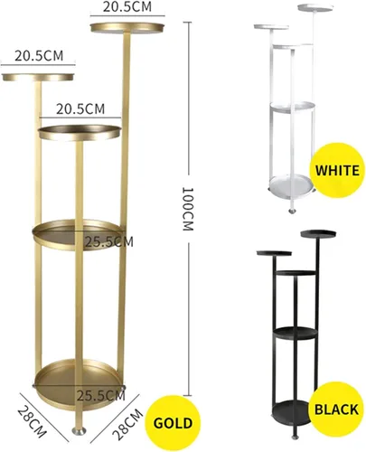 Miniatura 2 de Flower Stand Floor Flower Stand Plant Shelves Balcony Living Room Interior Modern Decoration Floor Standing Flower Shelf Storage for Balcony Lawn