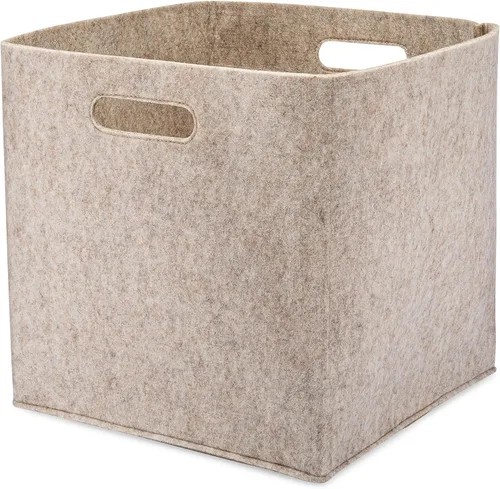 Parker Cubo de almacenamiento plegable de fieltro para bebé, cubo de 11 pulgadas para organizador de cubos, organizadores de armario y contenedor de