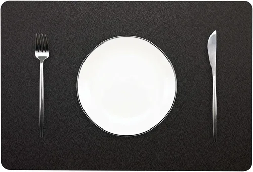 Miniatura 9 de Manteles individuales lavables de cuero para mesa, impermeables, resistentes al calor, fáciles de limpiar para mesa de comedor, cocina