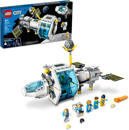 Miniatura 7 de LEGO City Lunar Space Station, 60349 Juguete de construcción inspirado en la NASA, juego de modelos con cápsula de acoplamiento, laboratorios y 5