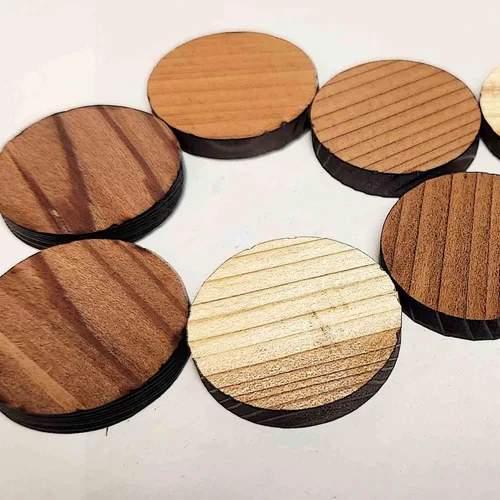 Miniatura 7 de Rockin' Wood Círculos de madera reciclada rústica para manualidades y proyectos, uso para manualidades y arte en madera, fabricados en los Estados