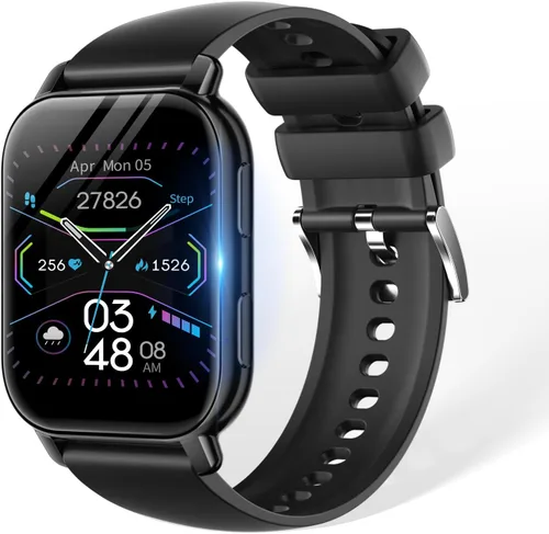 Reloj inteligente de 1.85 pulgadas con pantalla grande para hombres y mujeres, Bluetooth 5.4 con función de llamada, podómetro, reloj deportivo,
