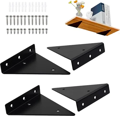 4 paquetes de soportes flotantes para estantes pequeños de 4 x 3 pulgadas, soporte de estante flotante de 4 pulgadas, soportes de estantes