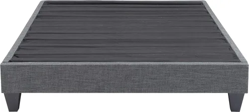 Miniatura 6 de AC Pacific Base de cama de plataforma individual, cama tapizada de 13 pulgadas de alto con listones de madera, no necesita somier, diseño