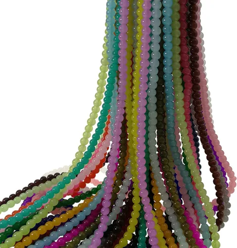 Miniatura 6 de 1500 cuentas redondas de vidrio de 0.236 pulgadas a granel, cuentas de jade imitativo, cuentas sueltas para hacer joyas, aretes, collares