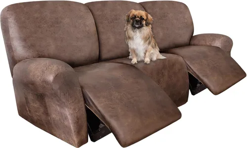 Miniatura 19 de ANARACHON Fundas para Sillas Reclinables Tipo Cuero, 4 Piezas Funda para Sillón Reclinable Lazy Boy, Protector de Muebles - Funda Suave Lavable