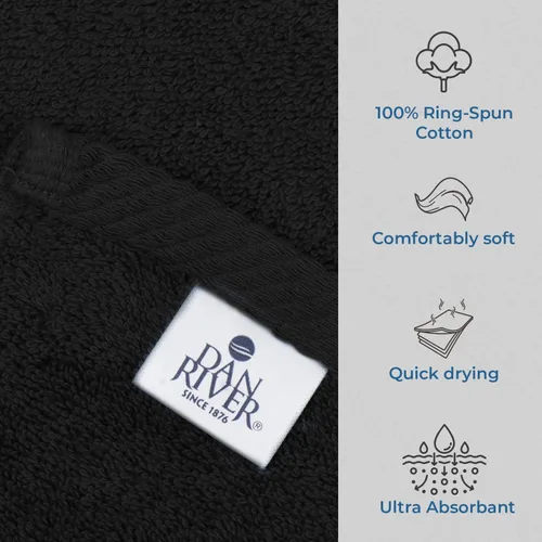 Miniatura 105 de DAN RIVER Paquete de 2 sábanas de baño de 35x70 pulgadas, sábanas de baño jumbo acanaladas para adultos, toallas grandes gruesas y absorbentes