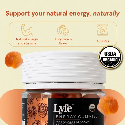 Miniatura 5 de LYFE Gomitas funcionales de durazno: energía y resistencia