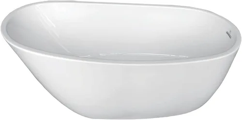 Miniatura 3 de KINGSTON BRASS VTRS592928 - Bañera acrílica independiente contemporánea de 59 pulgadas, color blanco