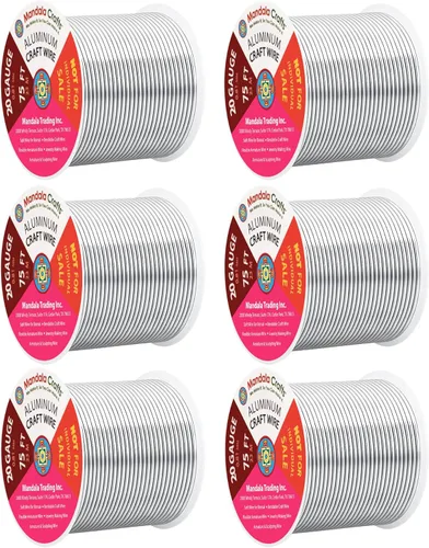 Miniatura 306 de Mandala Crafts - Alambre de aluminio anodizado de 8 calibre para hacer joyas - 9.75 m de alambre flexible negro colorido - Flexible para bonsái
