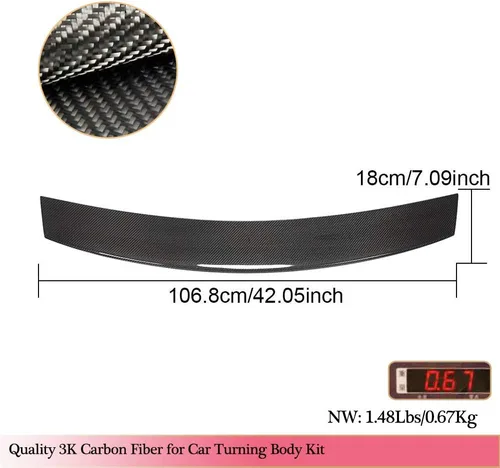 Miniatura 4 de alerón trasero para maletero para Mercedes Benz AMG GT Coupe 2015-2019 de salida de fábrica de fibra de carbono trasera de la tapa del maletero