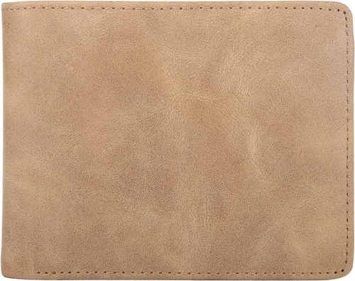 Miniatura 56 de HIMI - Cartera elegante de cuero auténtico para hombre, con bloqueo de interferencia de radiofrecuencia (RFID), con 2 ventanas para identificación