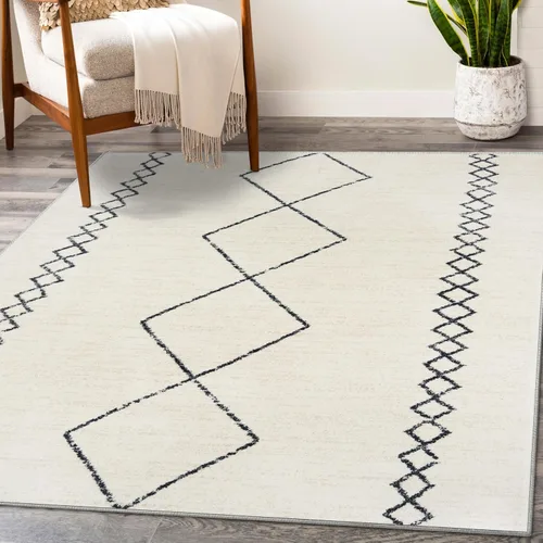 Miniatura 12 de LUXE WEAVERS - Alfombra geométrica marroquí estilo boho, color gris, tamaño 8 x 10, Daphnes 2735