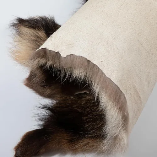 Miniatura 9 de Genuinas pieles curtidas naturales de mapache con pelaje clasificado de grado 1, pieles reales de mapache para atado de moscas, artesanías, abrigos