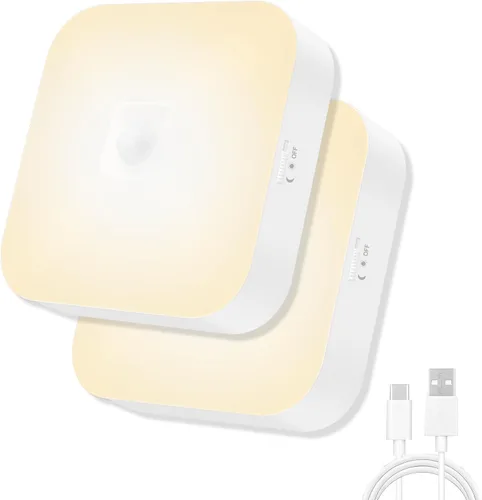 Miniatura 9 de Luz de techo recargable con sensor de movimiento WhitePoplar para interiores con control remoto, luz recargable con sensor de movimiento inalámbrica