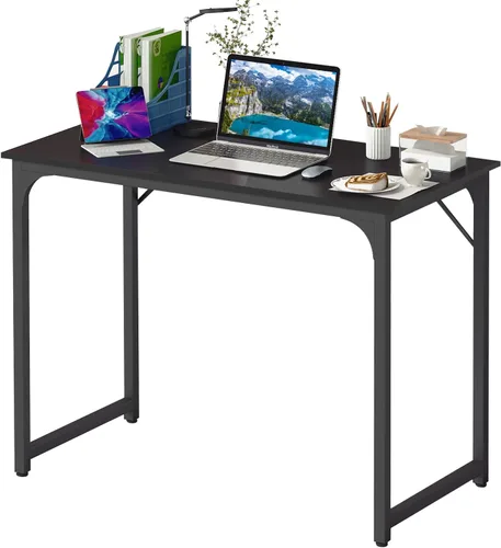 Miniatura 13 de BestOffice Escritorio para computadora, escritorio de oficina en casa, estilo moderno y simple para oficina en casa, estudio y escritura