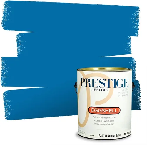 Miniatura 163 de Prestige Paints. - Base y pintura para exteriores en un solo galón, 1 galón. plano, comparable con Sherwin Williams Topsail. SW6799-PCM