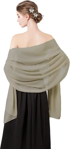 Miniatura 23 de Chales/mantones de gasa suave para vestidos, accesorios de mujer