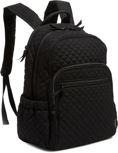 Miniatura 2 de Vera Bradley Mochila Campus de Algodón para Mujer, Negro algodón reciclado