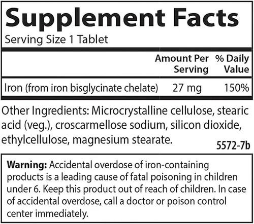 Miniatura 4 de Carlson Labs Hierro quelado 27mg, 250 tabletas