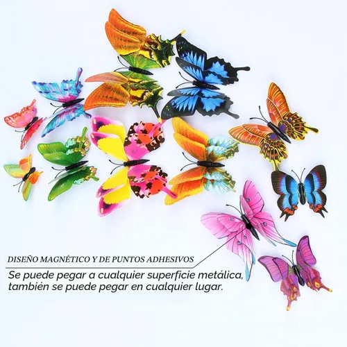 Miniatura 5 de OPSEAM - Calcomanías 3D de mariposa, 24/48 unidades, para decoraciones de pared, fiestas, con imanes (golondrina, 24)