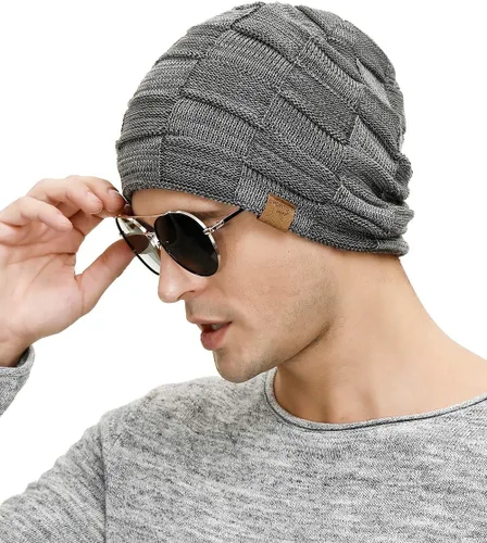 Miniatura 34 de Vgogfly Slouchy Beanie for Men Winter Hats for Guys Cool Beanies Mens Lined Knit Warm Thick Skully Stocking Binie Hat