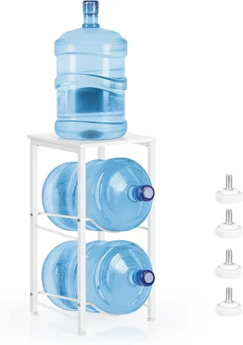 Miniatura 11 de Soporte para jarra de agua de 5 galones, dispensador de agua con estante superior, estante de almacenamiento para jarra de agua de 5 galones