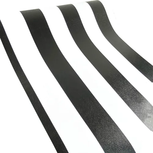 Miniatura 2 de REDODECO Papel tapiz a rayas blancas y negras, despegar para mesa, armario, armario, armario, puerta, armario, vinilo decorativo, 17.7 x 118 pulgadas