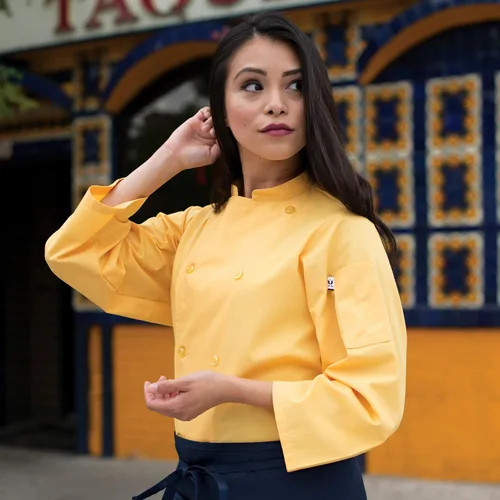 Miniatura 5 de Uncommon Threads Camisa de chef con botones y manga 34 unisex épica con aberturas de ventilación
