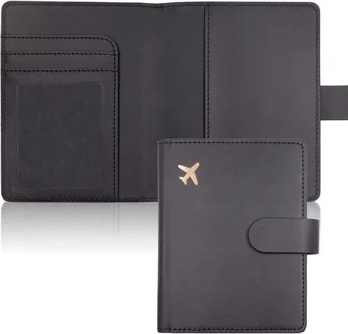 Miniatura 12 de Estuche para pasaporte, ranuras para pasaporte, tarjetero para pasaporte y tarjeta de vacunación, bonita funda para pasaporte para mujeres