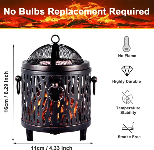 Miniatura 5 de Calentador de cera para chimeneas eléctricas, quemador de cera metálica, calentador de cera perfumada para regalos y decoraciones de oficina en casa