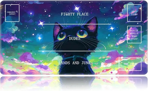 Miniatura 12 de Tapete de juego de cartas de dragón, tapete de juego MTG y alfombrilla de mouse de 24 x 14 pulgadas, tapete de juego con borde cosido para Magic The