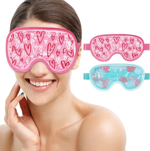 Máscara refrescante para ojos fríos, máscara de compresión para ojos hinchados, reutilizable para ojos hinchados, gel de hielo para ojos cansados,