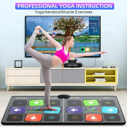 Miniatura 8 de FWFX Tapete de baile para juegos de televisión, almohadilla electrónica musical inalámbrica para niños y adultos, juego de ejercicio activo