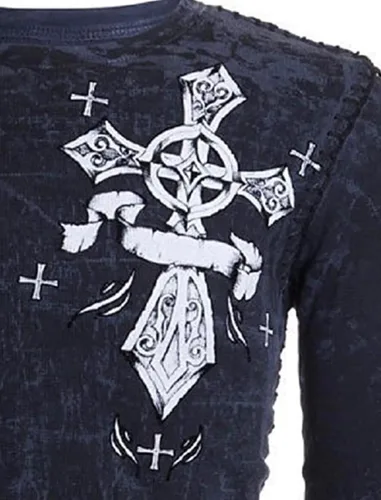Miniatura 5 de Archaic by Affliction - Camisa térmica para hombre, cuenta regresiva, Negro