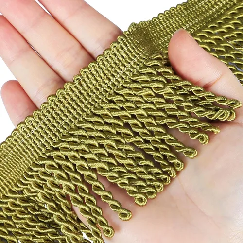 Miniatura 9 de Cortina de flecos de lingotes de 5 yardas/2.5 pulgadas, adornos de tela con flecos para el hogar, accesorios de costura para manualidades, ropa