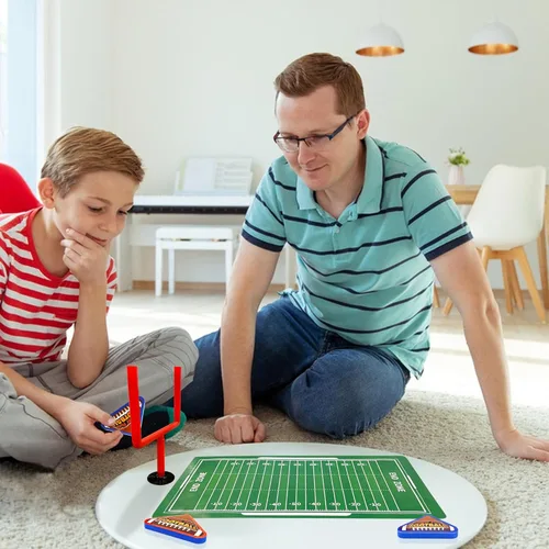 Miniatura 5 de 30 piezas de mini juegos de fútbol de mesa, juegos deportivos con pelotas de fútbol de espuma, poste de portería y tarjetas, juguetes para los Rojo