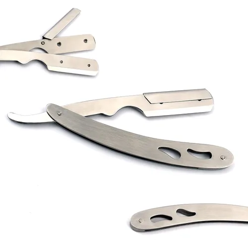 Miniatura 7 de OdontoMed2011® Rastrillo profesional de peluquería con borde recto, 5.3 in, resistente al deslustre y al óxido, afeitadora de calidad de salón
