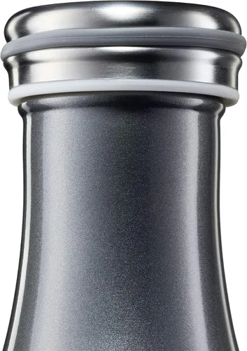 Miniatura 3 de Lurch Alemania Botella térmica para bebidas frías y calientes hecha de acero inoxidable de doble pared (antracita metálica, 16, oz. 0.5l)