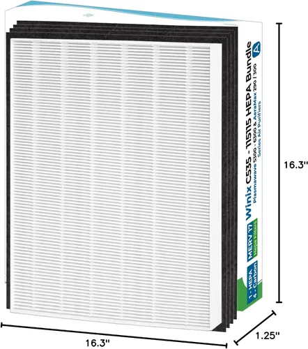 Miniatura 10 de Breathe Naturally Filtros de repuesto compatibles con purificadores de aire Winix C535, Plasmawave 5300, 6300 y Aeramax 300/290, filtros HEPA