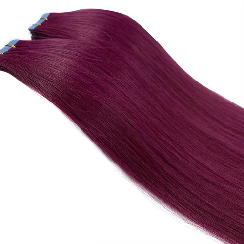 Miniatura 42 de Extensiones de cabello humano Remy con cinta adhesiva sin costuras (16 pulgadas, 10 unidades, rubio ceniza)