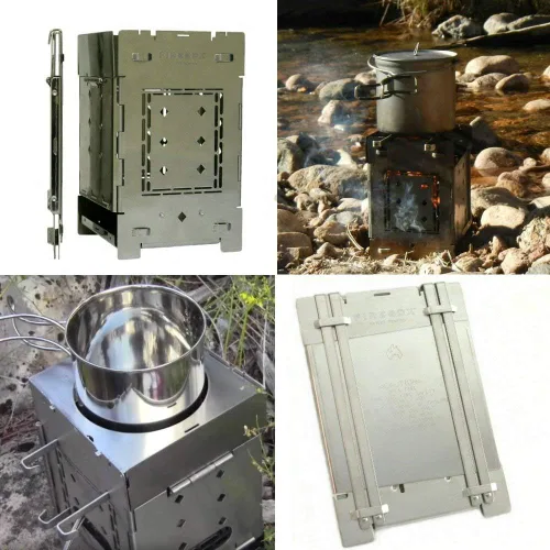Miniatura 6 de Firebox Bushcraft - Kit de estufa de campamento - Quema de leña/combustible múltiple - Plegable/plegable - Fogata portátil - Modelo Gen 2 5 pulgadas