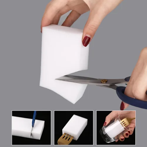 Miniatura 6 de Paquete de 100 esponjas de borrador – Extra gruesas, de larga duración, esponjas de melamina premium a granel – Almohadillas de limpieza de espuma