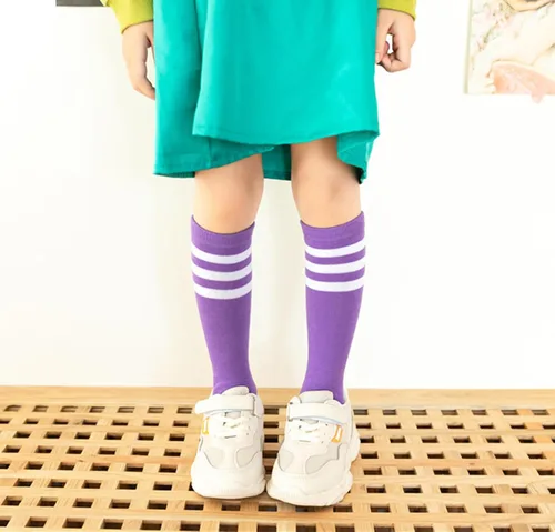 Miniatura 6 de Bestjybt Calcetines de fútbol para niños, calcetines de fútbol hasta la rodilla, calcetines de tubo para niños de 3 a 5 años