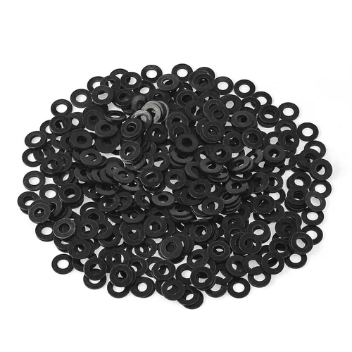 Miniatura 11 de HELIFOUNER 500 Piezas de Arandelas Planas M2, Acero Negro Chapado en Zinc, Diámetro Interior 2mm, Diámetro Exterior 5mm, Grosor 0.3mm, Arandelas