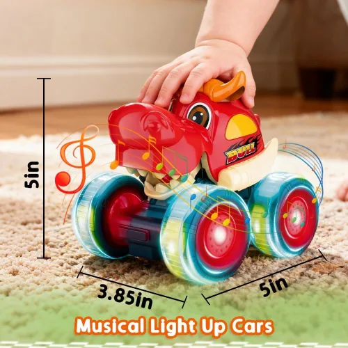 Miniatura 2 de Juguetes de Camiones Monstruo, Camiones Monstruo con Luces para Niños de 4-7 años, Coches de Juguete para Niños Pequeños de 1-3 años con Camión