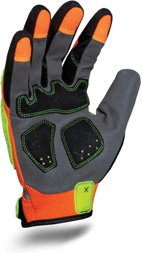 Miniatura 2 de Guantes de trabajo Ironclad para hombre EXO Hi Viz ImpactX, amarillo y naranja de alta visibilidad, X-Large, 1 unidad EE. UU