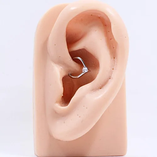 Miniatura 7 de FANSING Piercing de acero quirúrgico de 056oz y 0315in para mujer Metal circonita cúbica