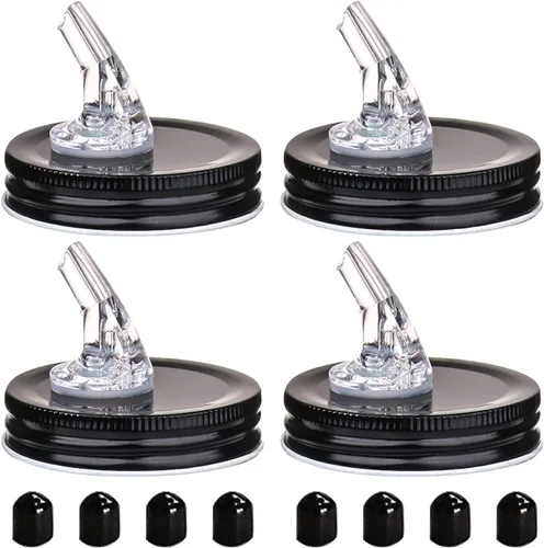 Miniatura 17 de Tarro con pico vertedor Mason Jar. Picos vertedores de flujo libre para tarro Mason Jar, tarro Mason para pico de boca regular tamaño 70mm Paquete